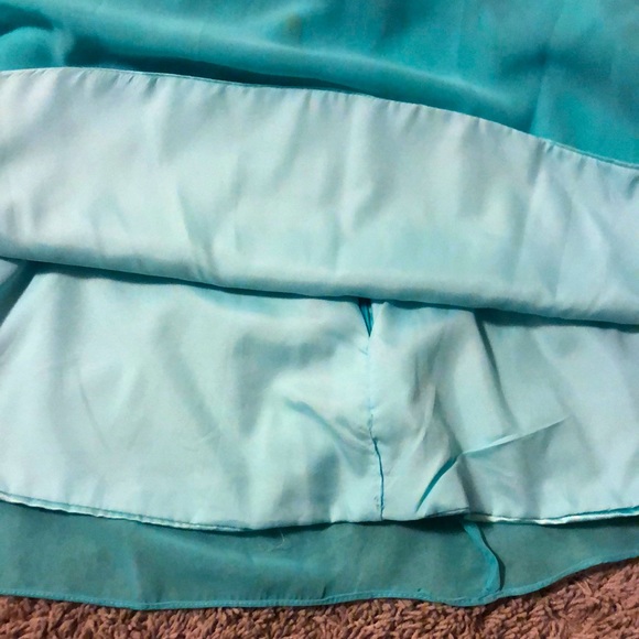 Strapless Turquoise Dress Size Small - Picture 6 of 7